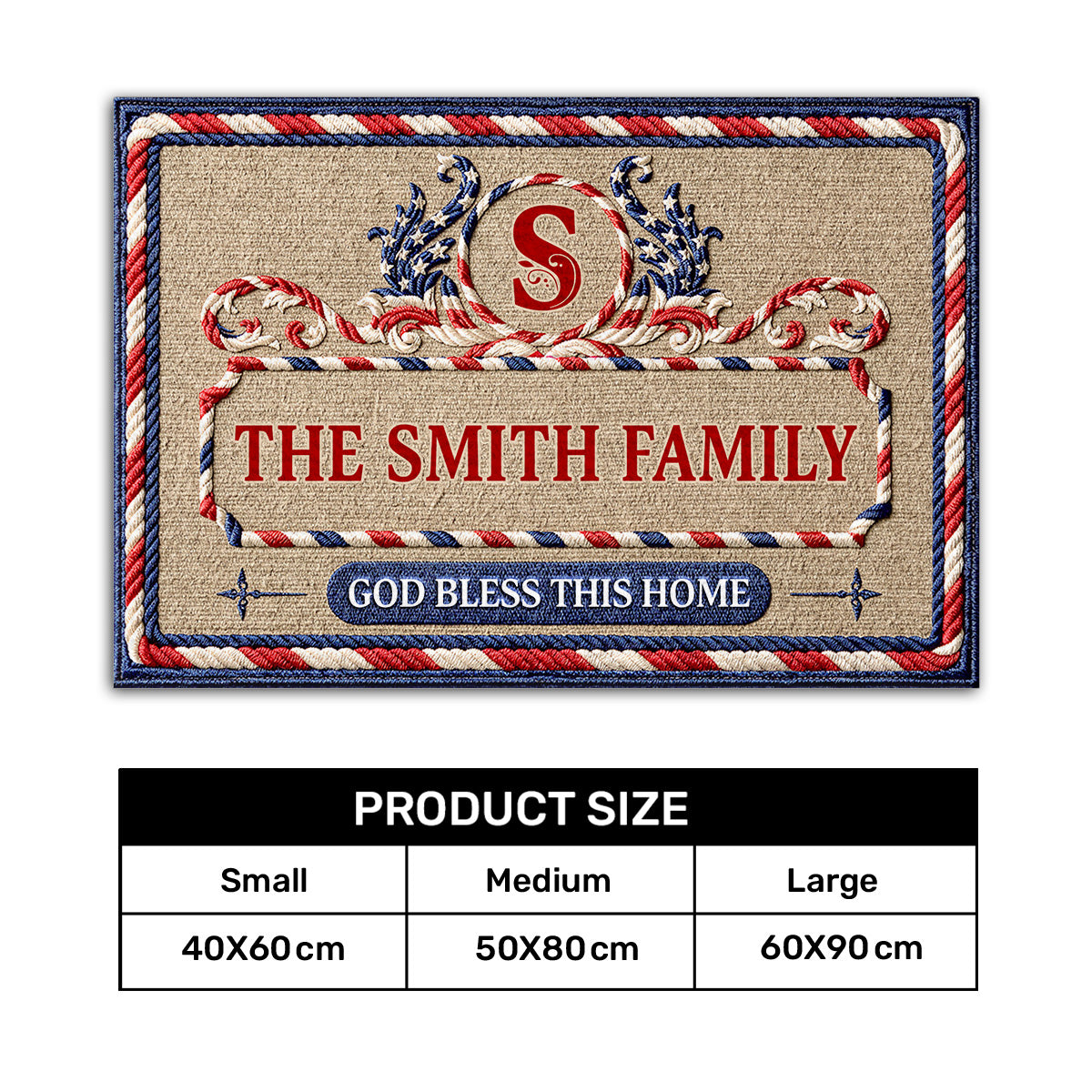 God Bless This Home - Personalized Doormat