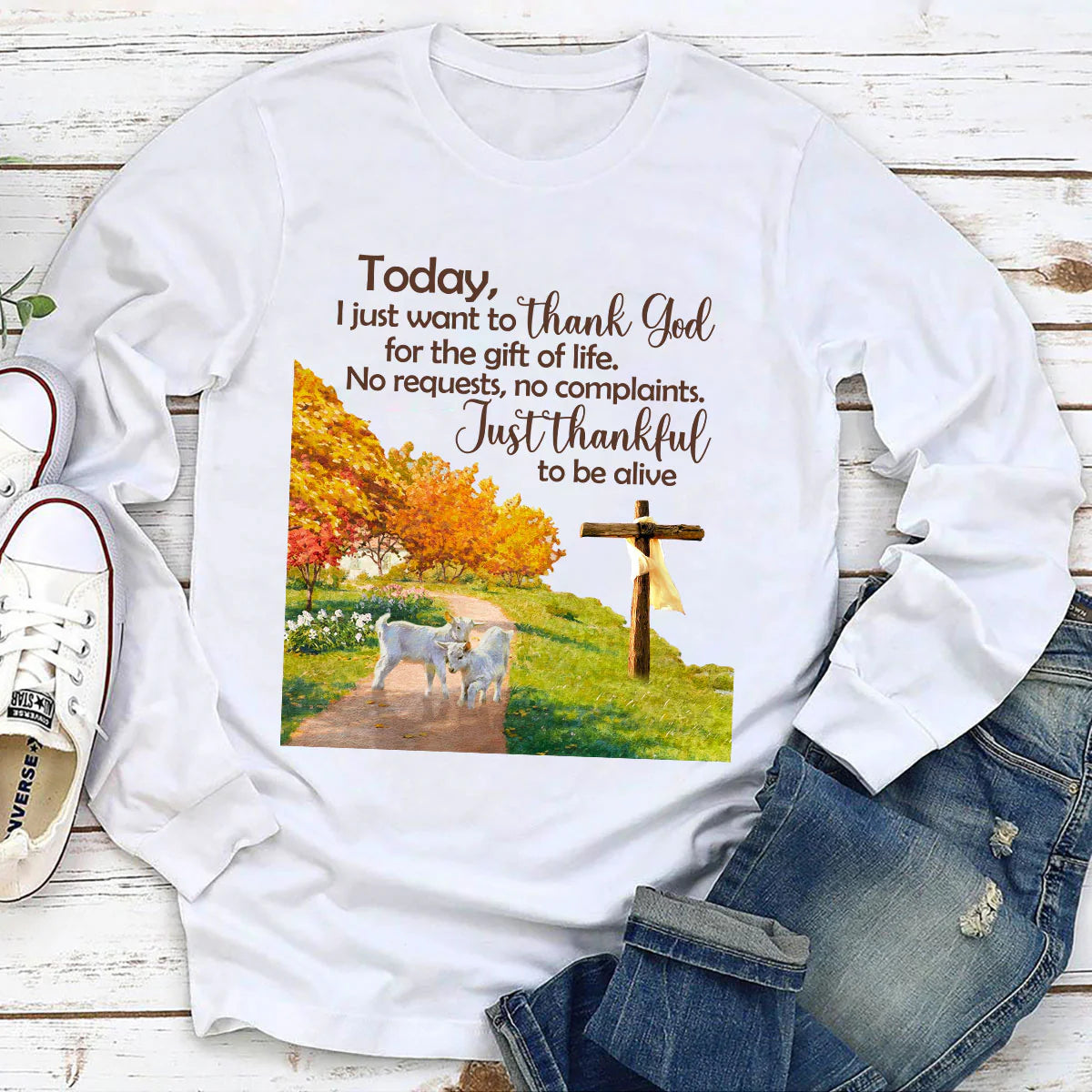 I Just Want To Thank God For The Gift Of Life | 2D Unisex Long Sleeve