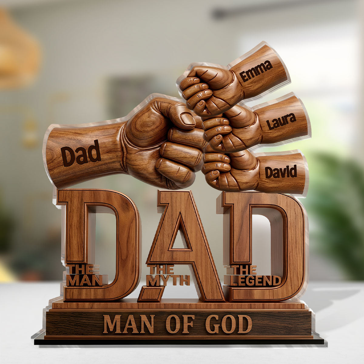 Dad The Man The Myth The Legend | Personalized Custom Shaped Acrylic Plaque