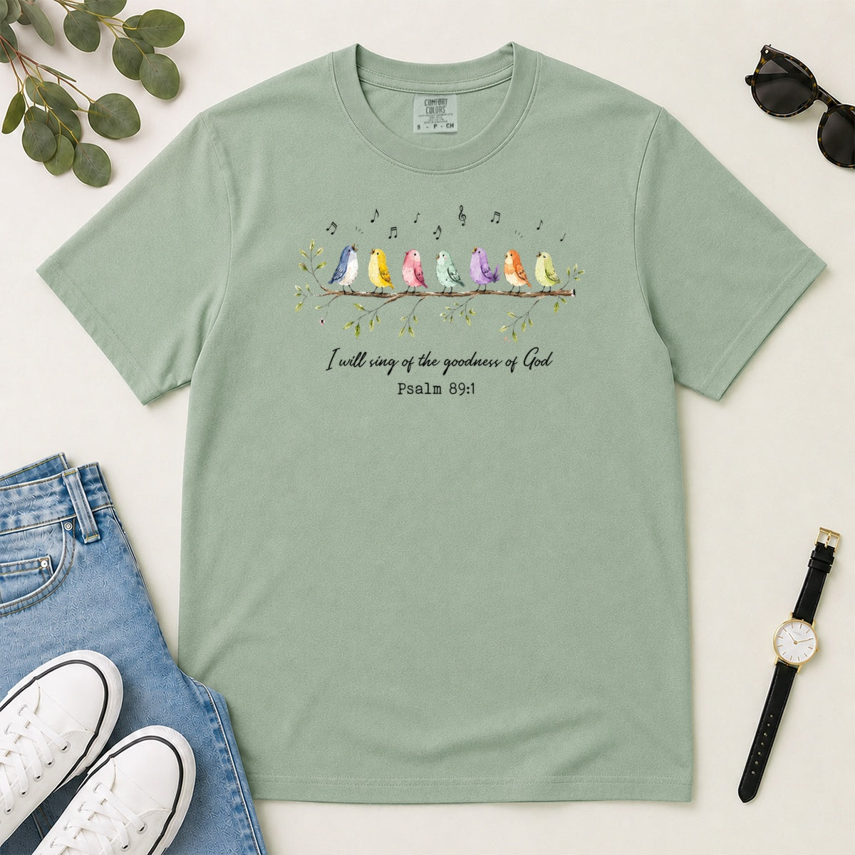 I Will Sing Of The Goodness Of God, Gift For Christian Worship Leaders - 2D Unisex Garment-dyed T-shirt