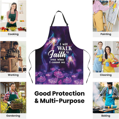 I Will Walk By Faith Even I Cannot See - Apron With Neck Strap