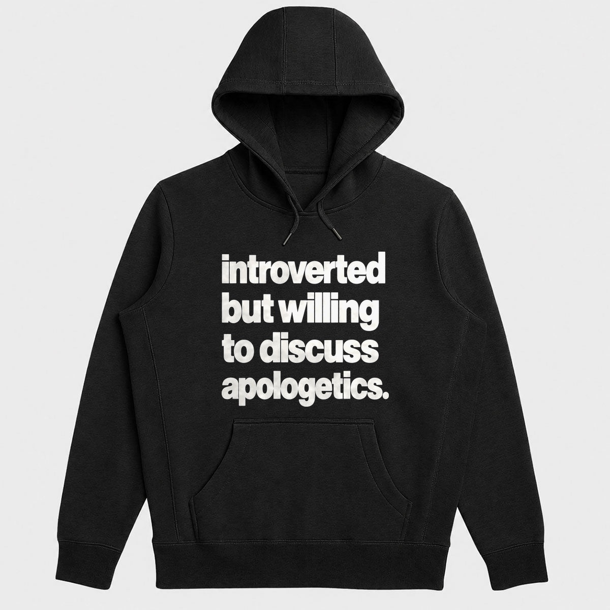 Introverted But Willing To Discuss Apologetics, Gift For Christian Introverts - 2D Unisex Hoodie