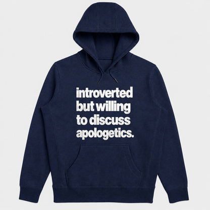 Introverted But Willing To Discuss Apologetics, Gift For Christian Introverts - 2D Unisex Hoodie
