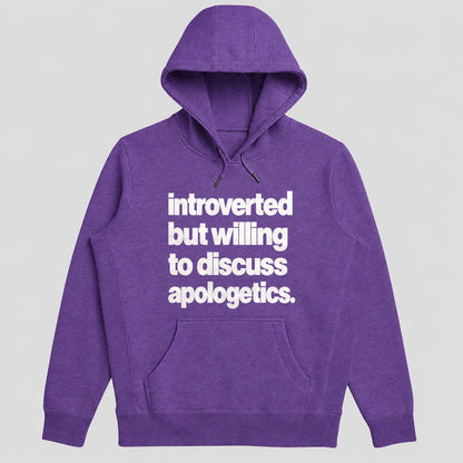 Introverted But Willing To Discuss Apologetics, Gift For Christian Introverts - 2D Unisex Hoodie