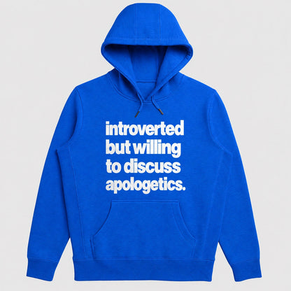 Introverted But Willing To Discuss Apologetics, Gift For Christian Introverts - 2D Unisex Hoodie