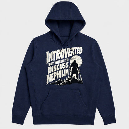 Introverted But Willing To Discuss Nephilim, Gift For Bible Nerds - 2D Unisex Hoodie