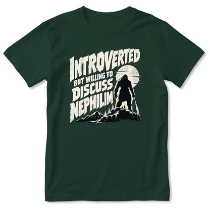 Introverted But Willing To Discuss Nephilim, Gift For Christian Introverts - 2D Unisex T-shirt