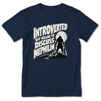 Introverted But Willing To Discuss Nephilim, Gift For Christian Introverts - 2D Unisex T-shirt