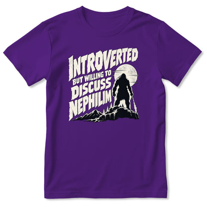 Introverted But Willing To Discuss Nephilim, Gift For Christian Introverts - 2D Unisex T-shirt