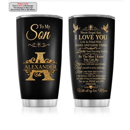 Be The Man I Know You Can Be, Christian Gift For Son | Personalized Stainless Steel Tumbler