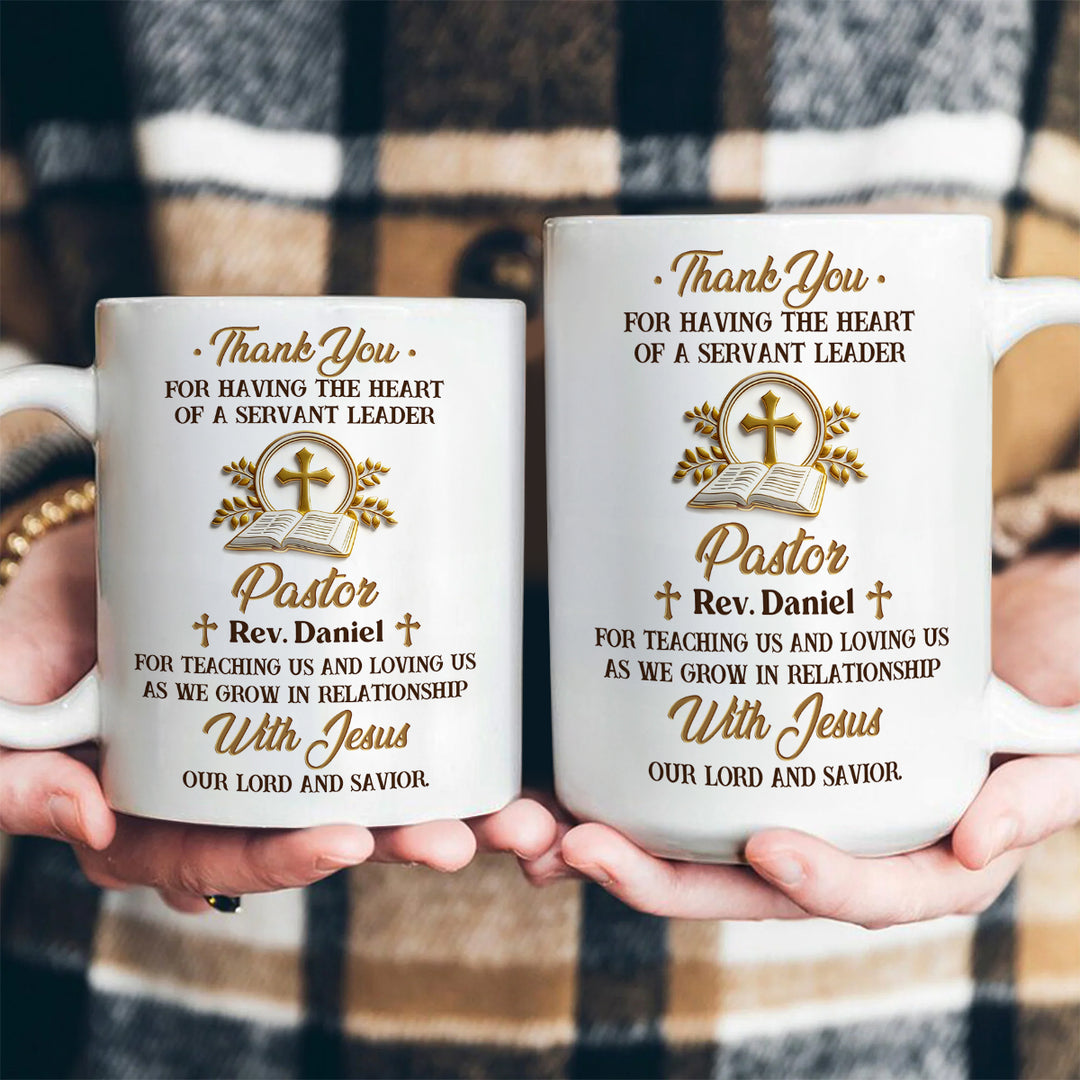 Pastor Thank You, Gift For Pastor | Personalized Ceramic Coffee Mug