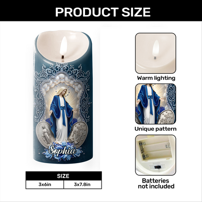 A Prayer For My Family - Personalized Flameless LED Candle