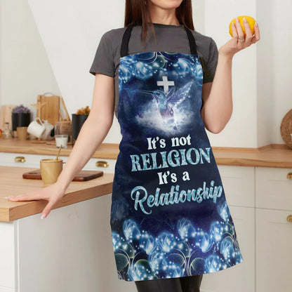 It's Not Religion, It's A Relationship - Apron With Neck Strap