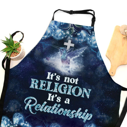 It's Not Religion, It's A Relationship - Apron With Neck Strap