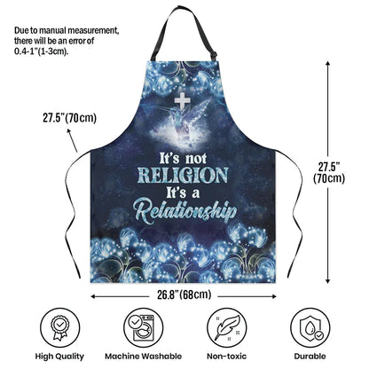 It's Not Religion, It's A Relationship - Apron With Neck Strap