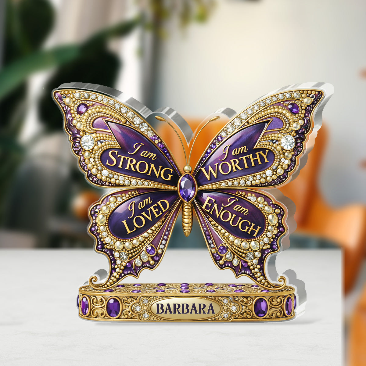 I Am Strong | Personalized Custom Shaped Acrylic Plaque