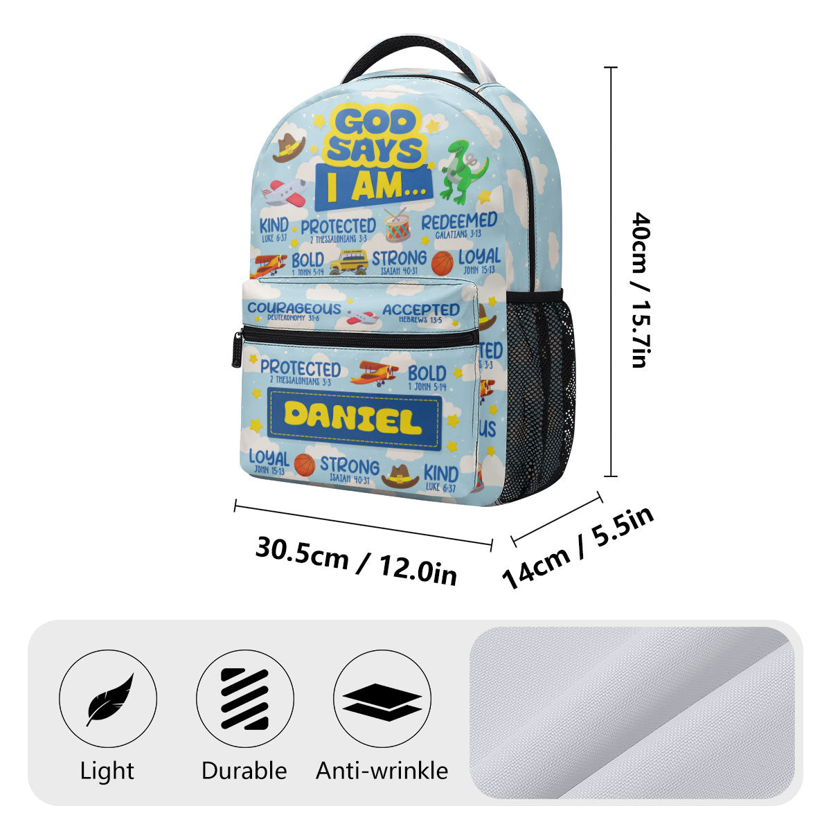 God Says I Am | Personalized Backpack