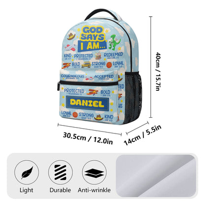 God Says I Am | Personalized Backpack