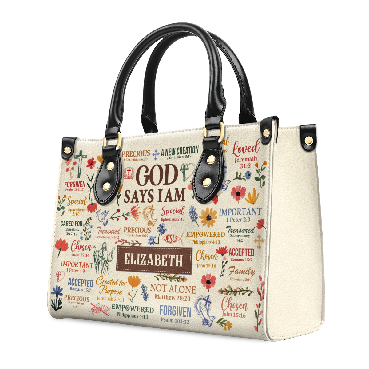 What God Says About You | Personalized Leather Handbag