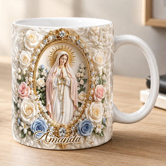 Blessed Mary Prayer Gift, Gift For Women | Personalized Ceramic Coffee Mug