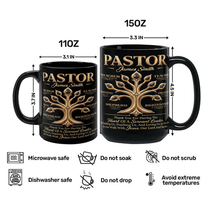 My Preacher, Teacher, & Shepherd, Gift For Pastor | Personalized Ceramic Coffee Mug