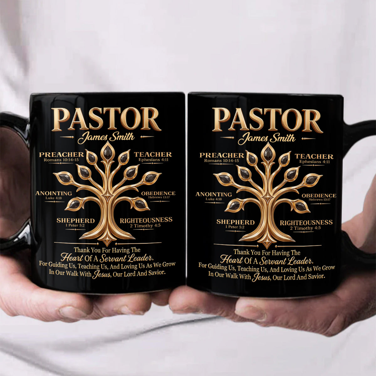 My Preacher, Teacher, & Shepherd, Gift For Pastor | Personalized Ceramic Coffee Mug