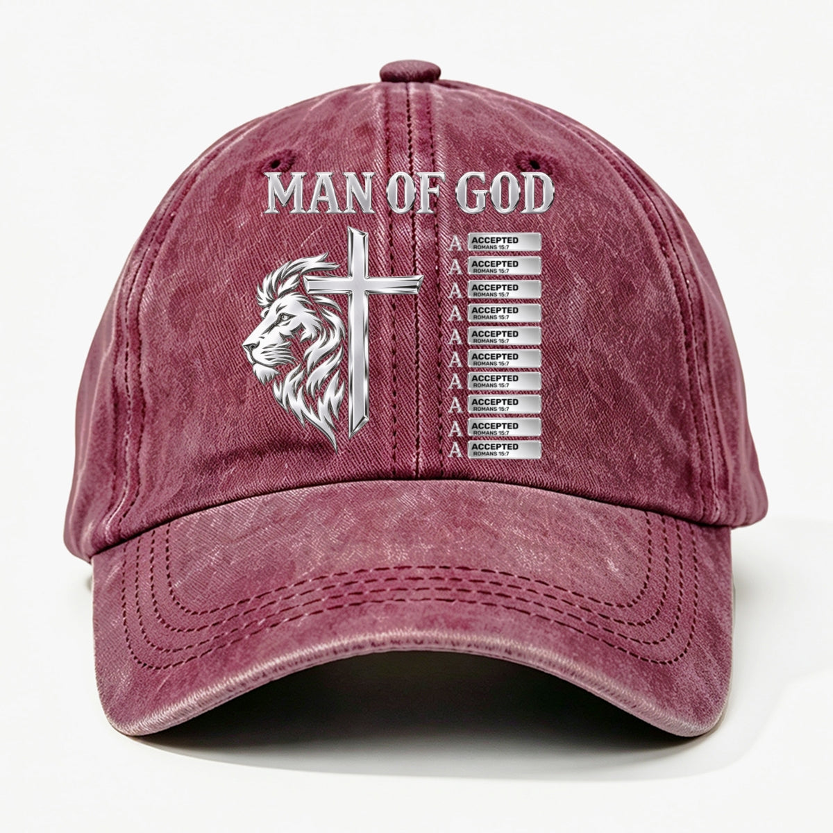 God Says, Gift For Man - Personalized Custom Vintage Washed Denim Cap