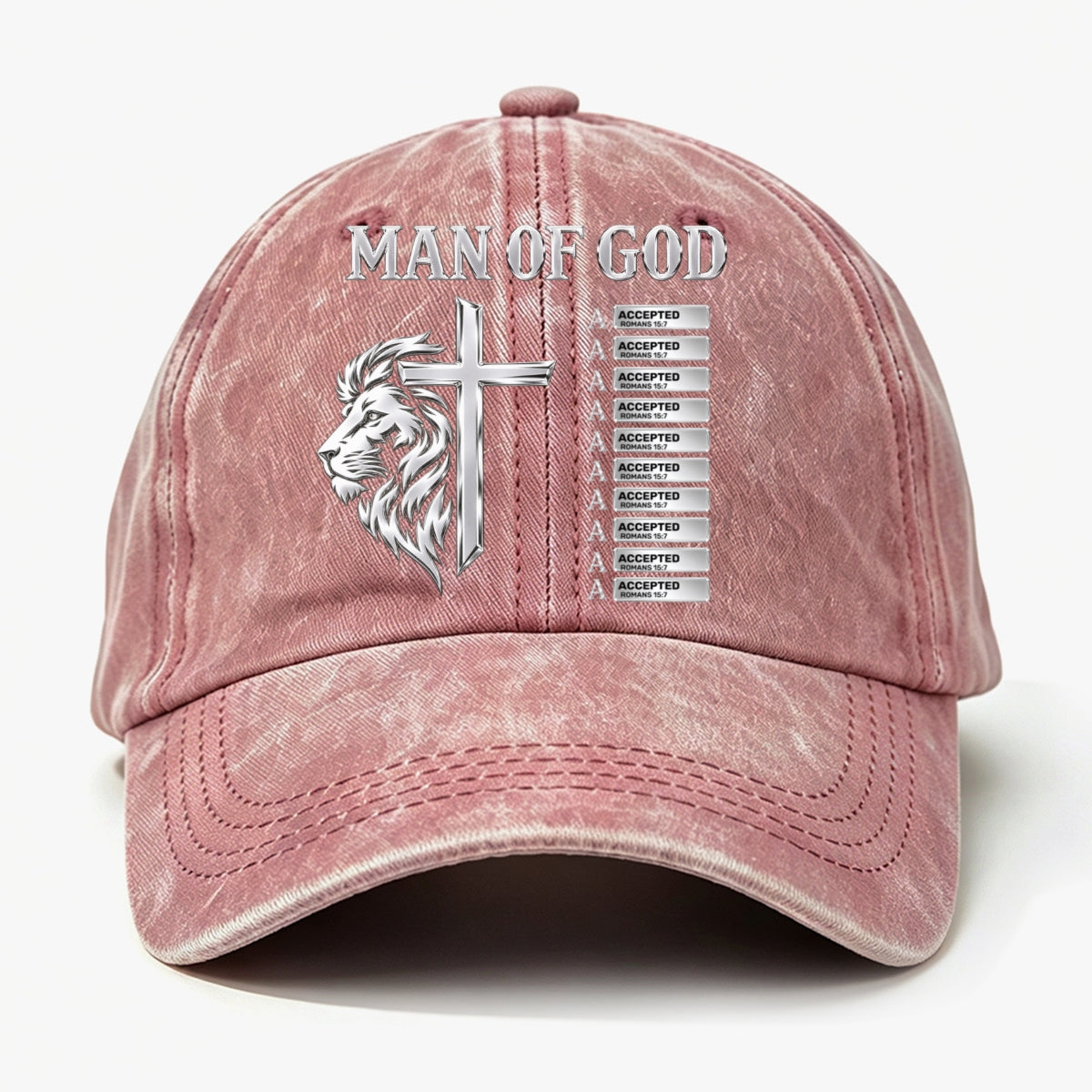 God Says, Gift For Man - Personalized Custom Vintage Washed Denim Cap