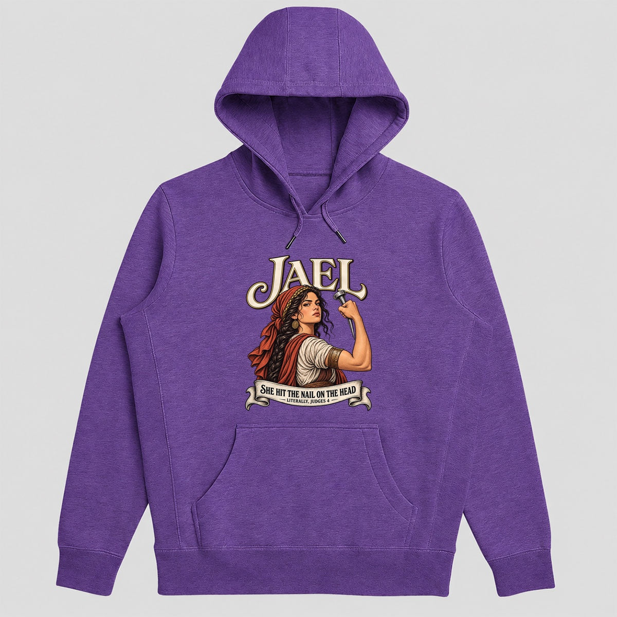 Jael She Hit The Nail On The Head, Gift For Strong Christian Woman | 2D Unisex Hoodie