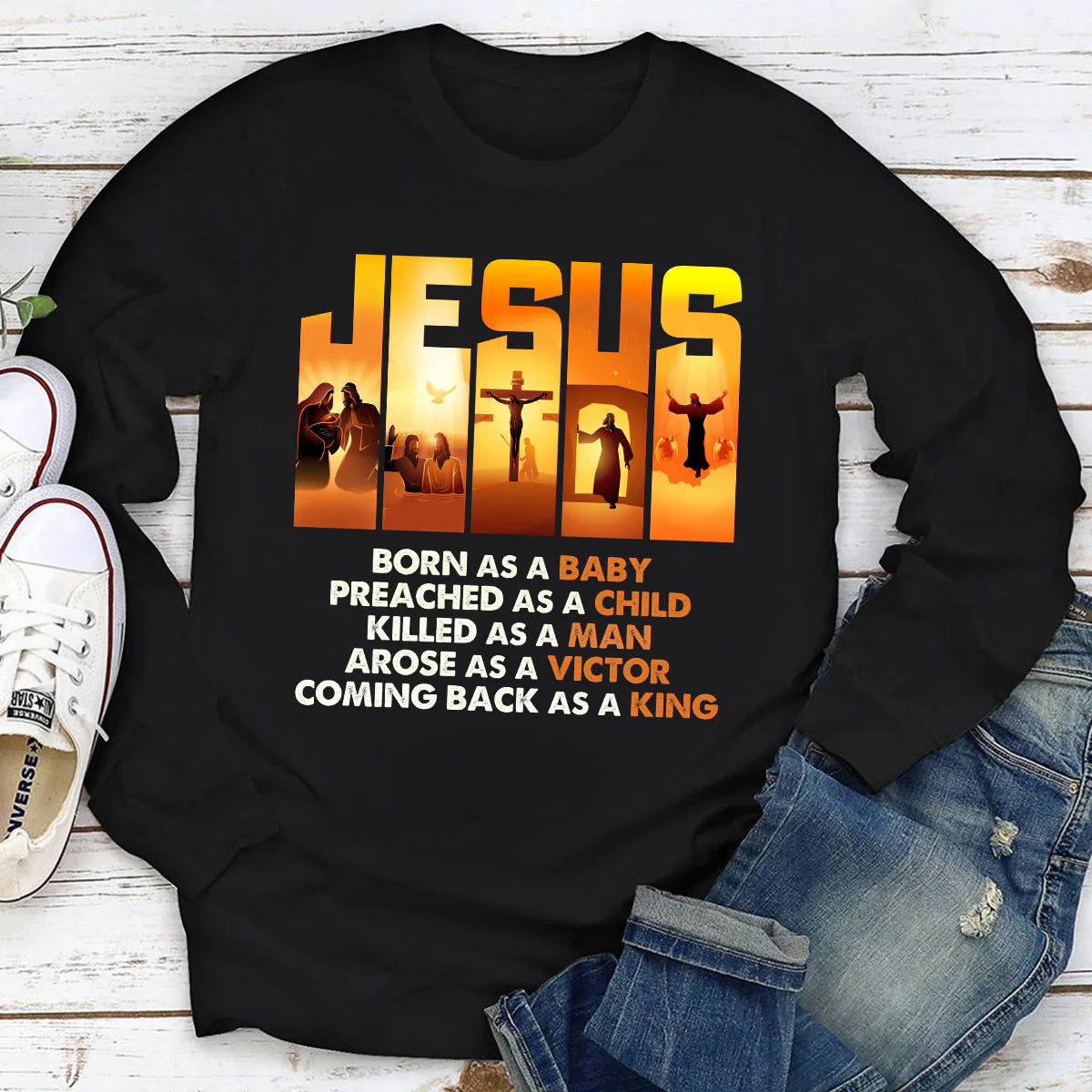 Jesus Preached As A Child | 2D Unisex Long Sleeve