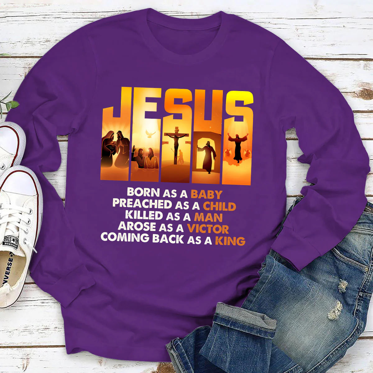 Jesus Preached As A Child | 2D Unisex Long Sleeve