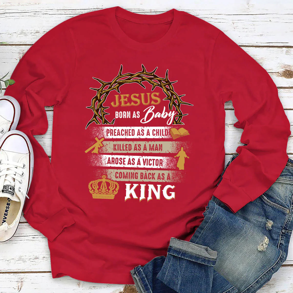 Jesus Preached As A Child | 2D Unisex Long Sleeve