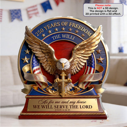 We Will Serve The Lord - Personalized Custom Shaped Acrylic Plaque