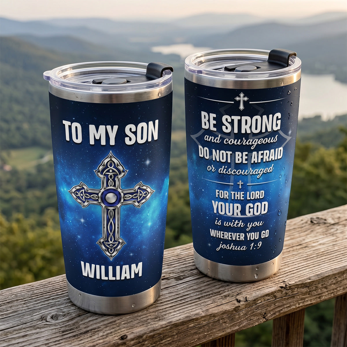 To My Son Do Not Be Afraid | Personalized Stainless Steel Tumbler