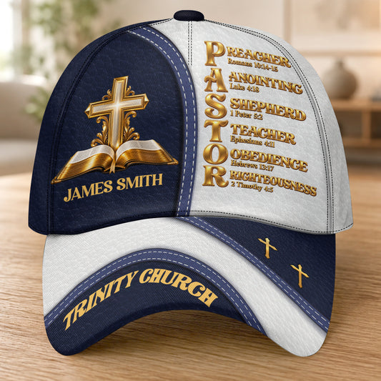 My Preacher, Teacher, Shepherd, Gift For Pastor | Personalized Classic Cap