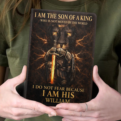 I Am The Son Of A King | Personalized Leather Cover Notebook