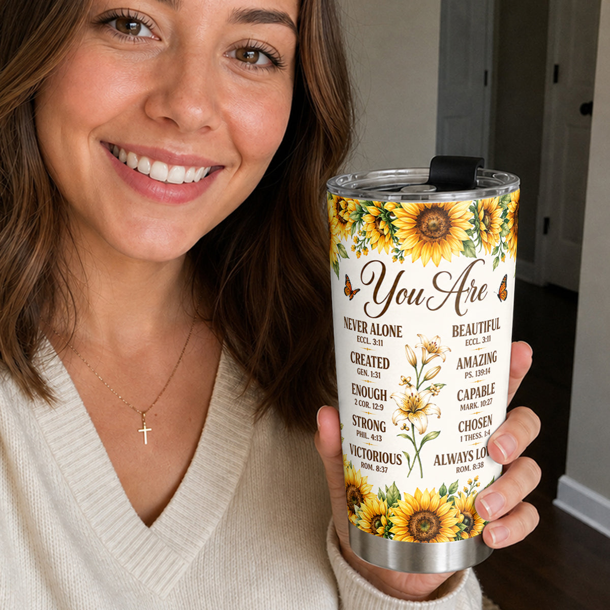 You Are Beautiful, Gift For Mom | Personalized Stainless Steel Tumbler