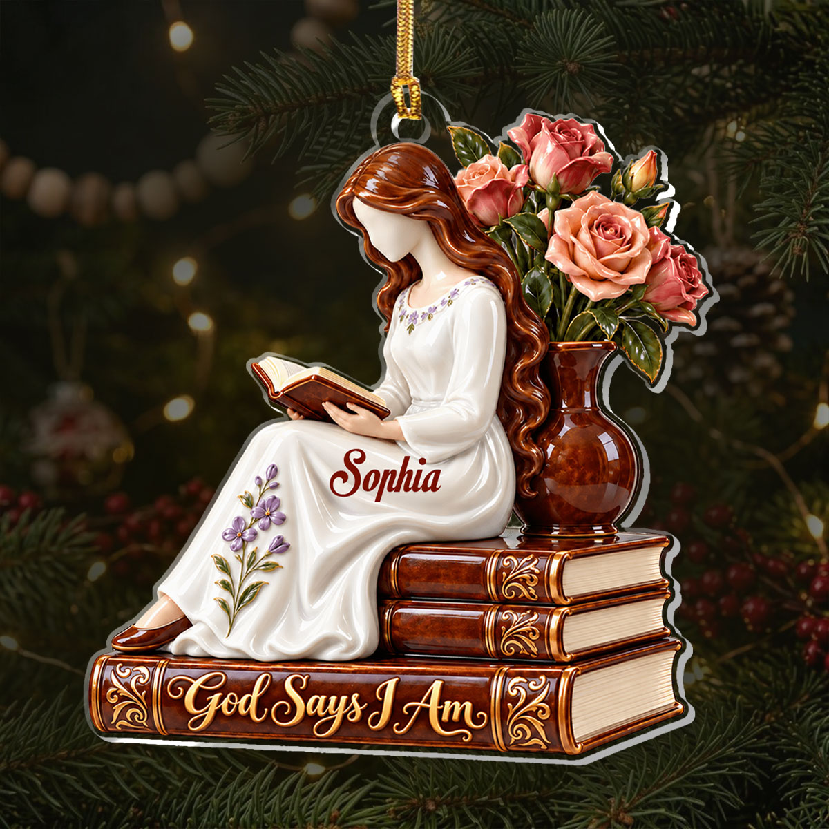 God Says I Am, Gift For Women | Personalized 1-Layer Acrylic Ornament