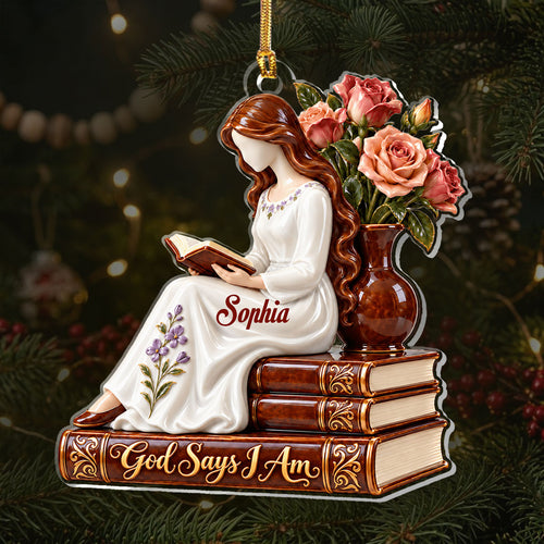 God Says I Am, Gift For Women | Personalized 1-Layer Acrylic Ornament