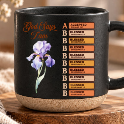 God Says I Am, Gift For Women | Personalized Pottery Mug