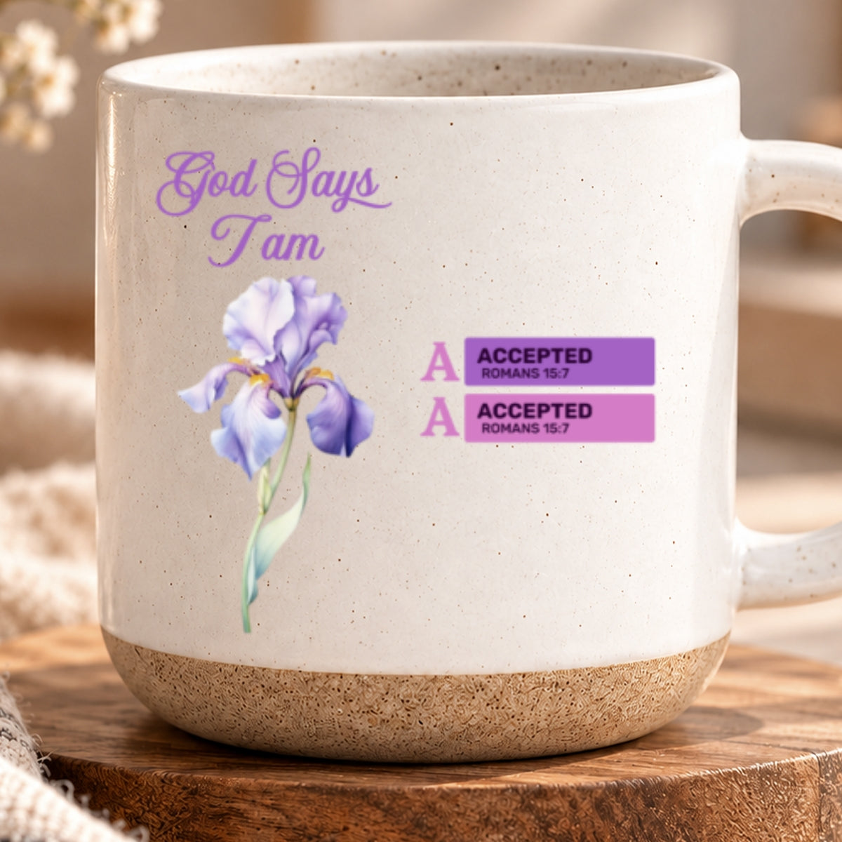 God Says I Am, Gift For Women | Personalized Pottery Mug