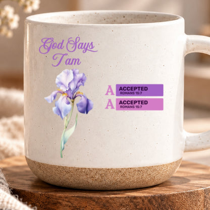 God Says I Am, Gift For Women | Personalized Pottery Mug