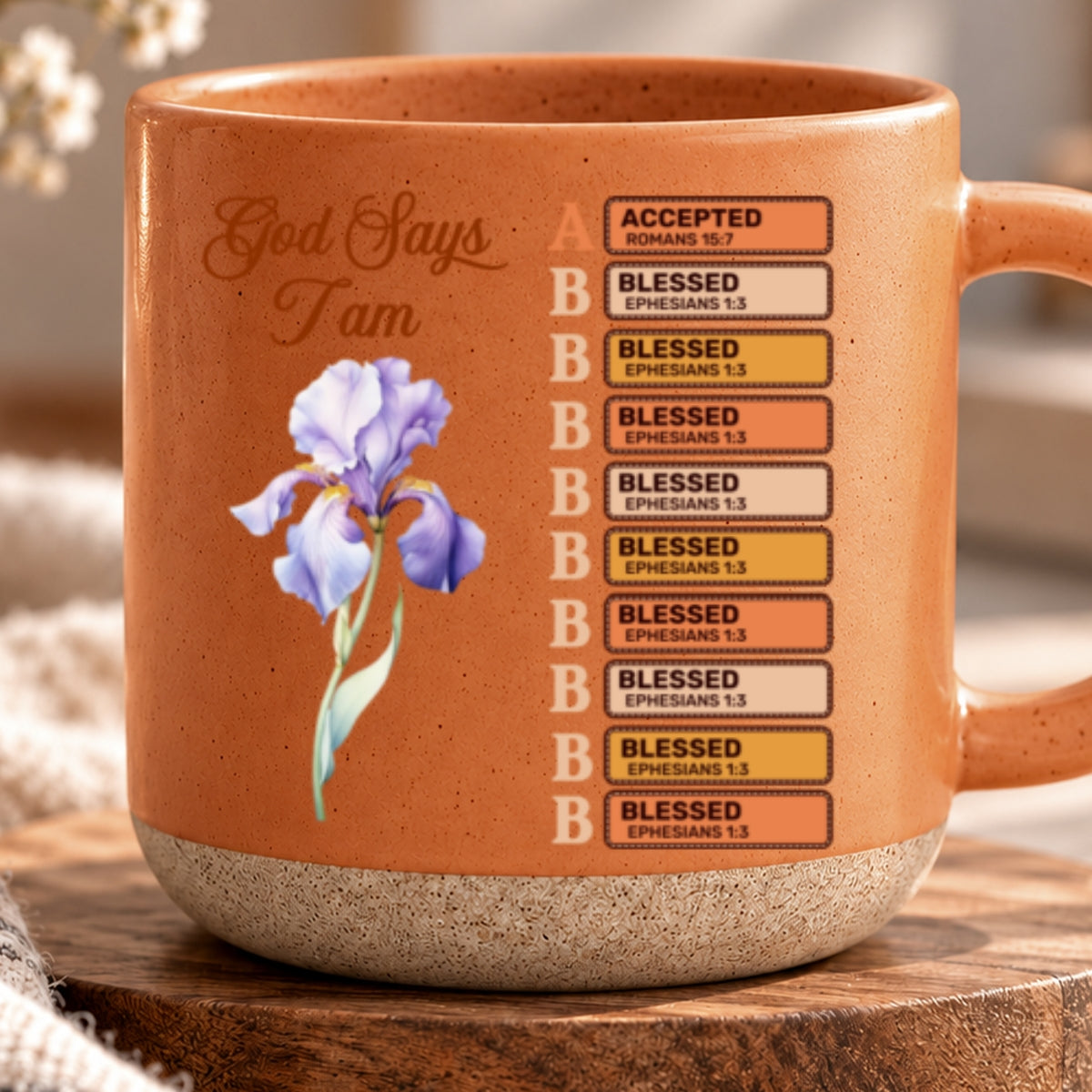 God Says I Am, Gift For Women | Personalized Pottery Mug