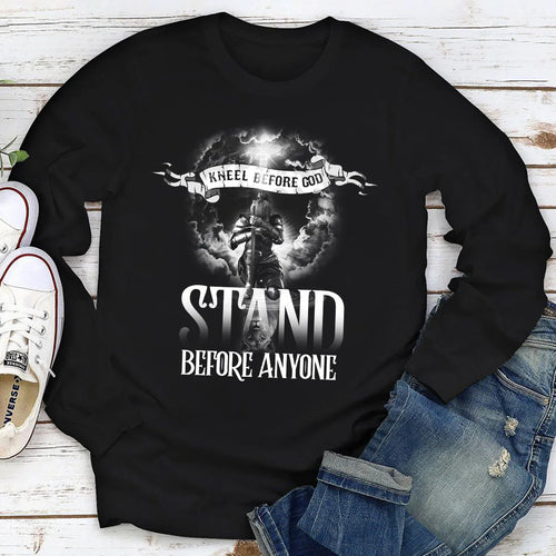 Kneel Before God, Stand Before Anyone | 2D Unisex Long Sleeve