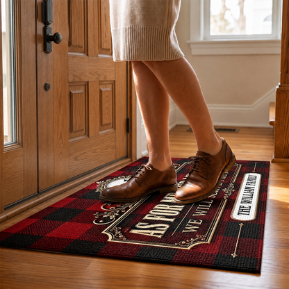 As For Me And My House We Will Serve The Lord, Gift For Family | Personalized Doormat