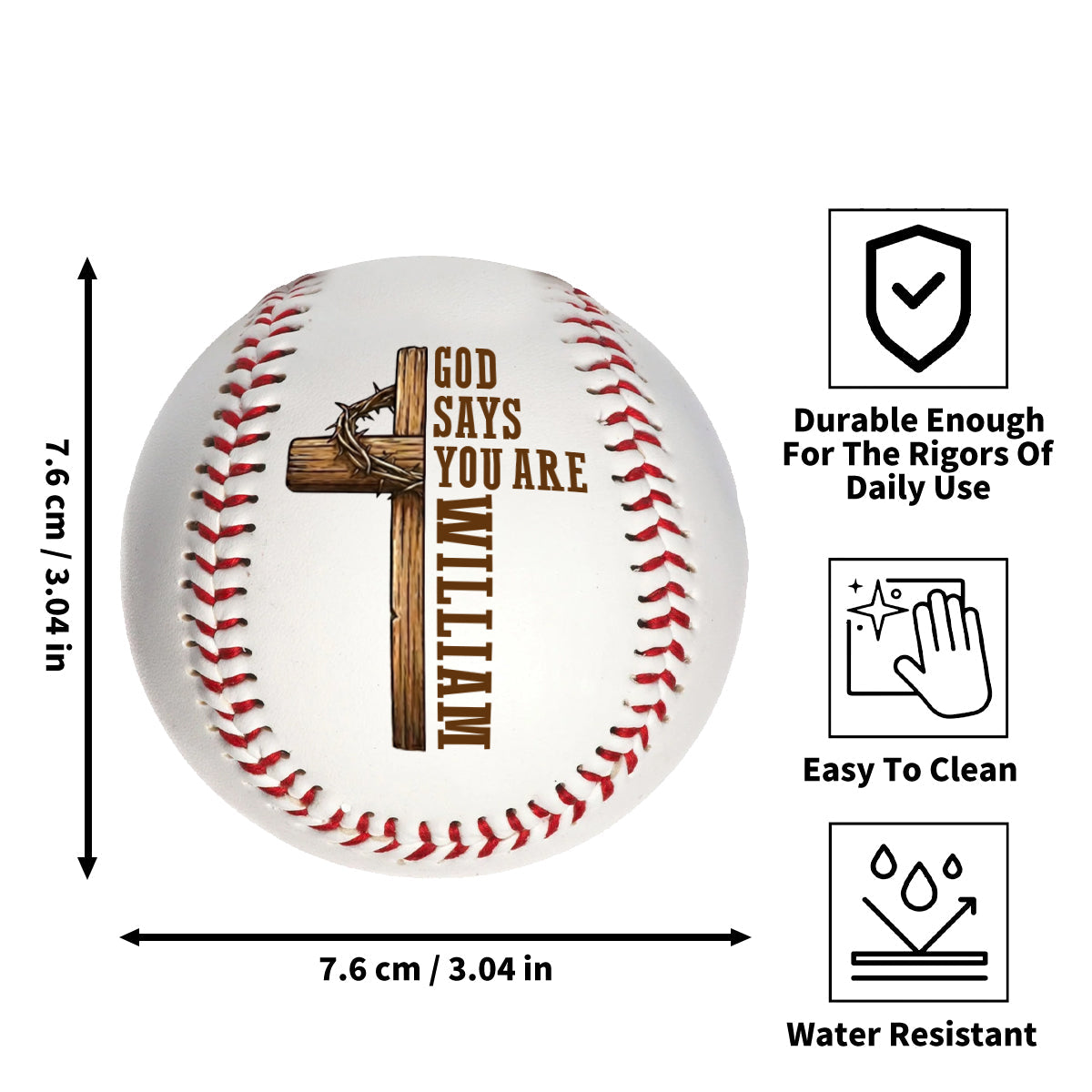 God Says You Are | Personalized Baseball Ball