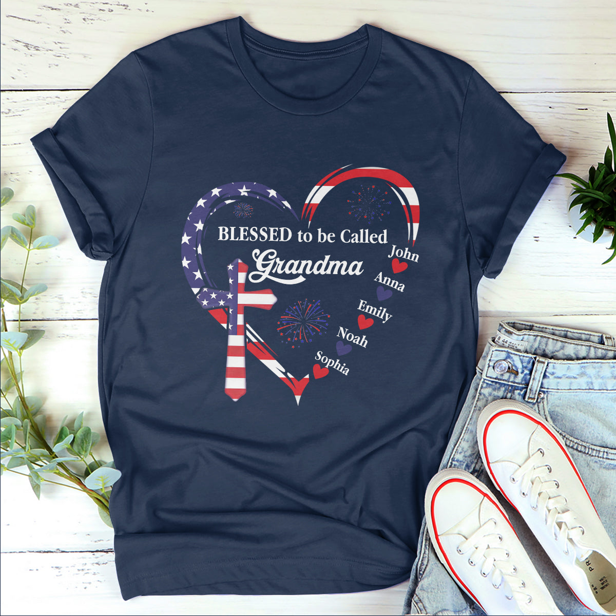 Blessed To Be Called Grandma, Christian Gift For Grandma | Personalized 2D Unisex T-shirt