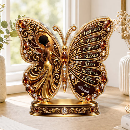 She Is Blessed, Gift For Her | Personalized Custom Shaped Acrylic Plaque