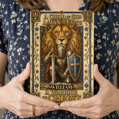 A Child Of God, Gift For Men | Personalized Leather Cover Notebook