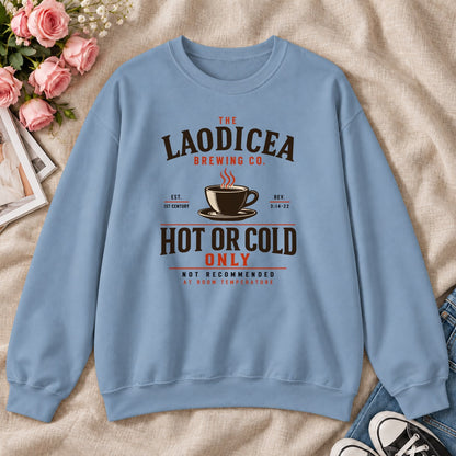 Laodicea Brewing Co Hot Or Cold Only Gift For Christian Coffee Lovers - 2D Unisex Sweatshirt